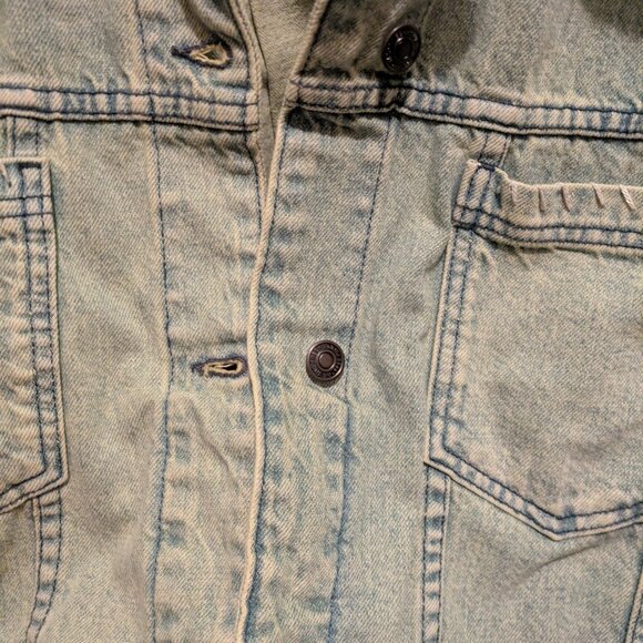 Free People x Tricia Fix Denim Reworked Jacket Size S - Picture 6 of 6